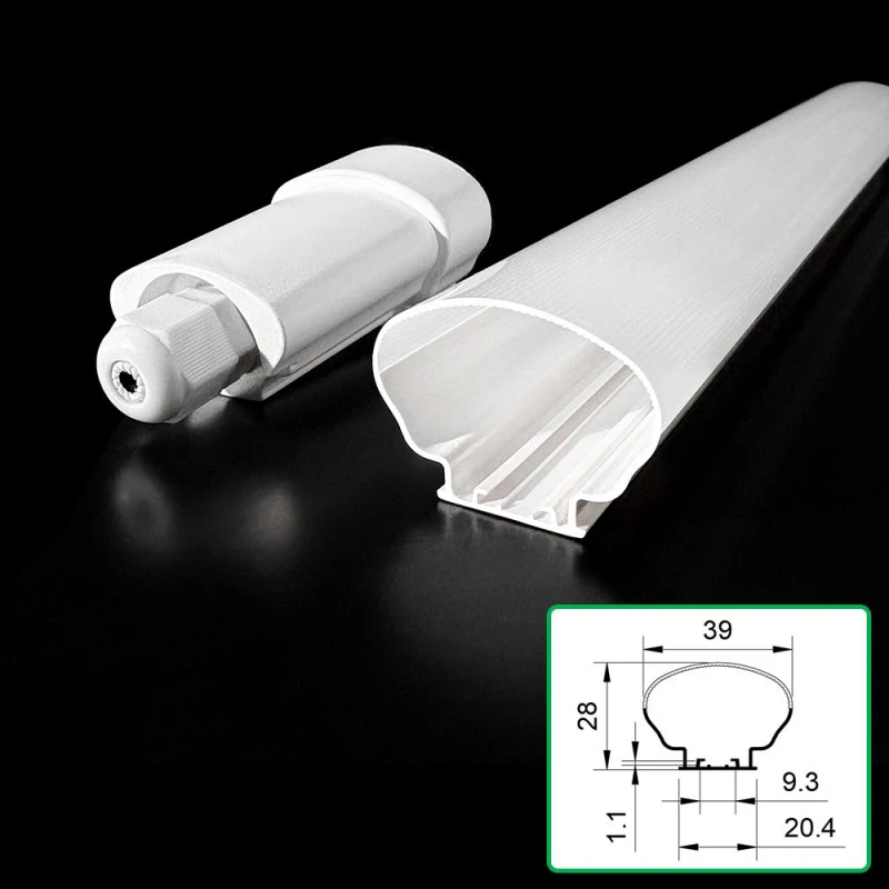 Couverture extrudée bicolore pour lumière linéaire