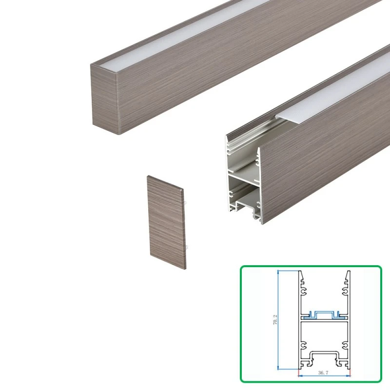 Kit de boîtier d'éclairage de bureau extrudé