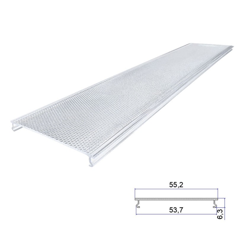 Abat-jour extrudé antireflet en polycarbonate
