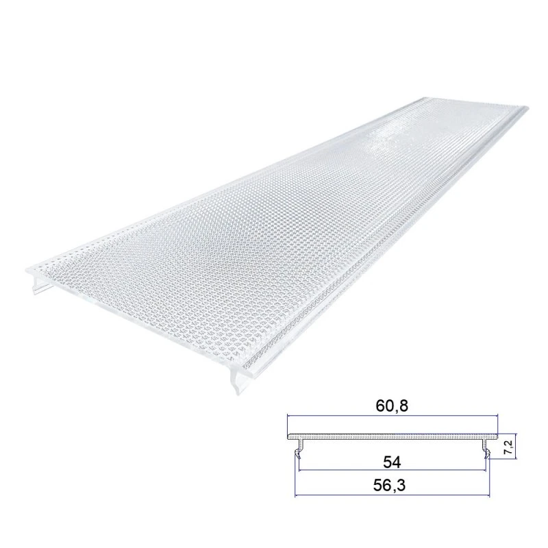 Abat-jour extrudé à motif diamant en polycarbonate Abat-jour extrudé à motif diamant en polycarbonate