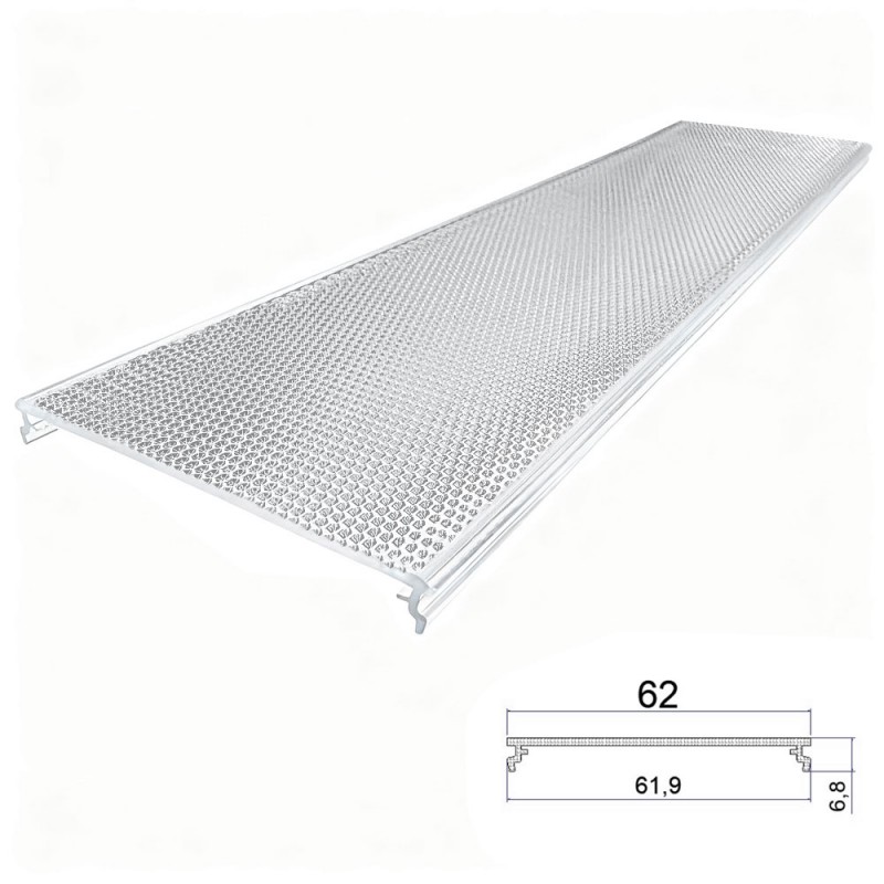 Abat-jour extrudé en polycarbonate gaufré