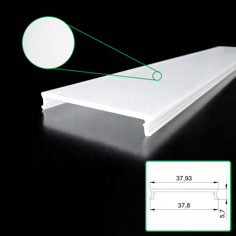 Abat-jour mat extrudé en polycarbonate