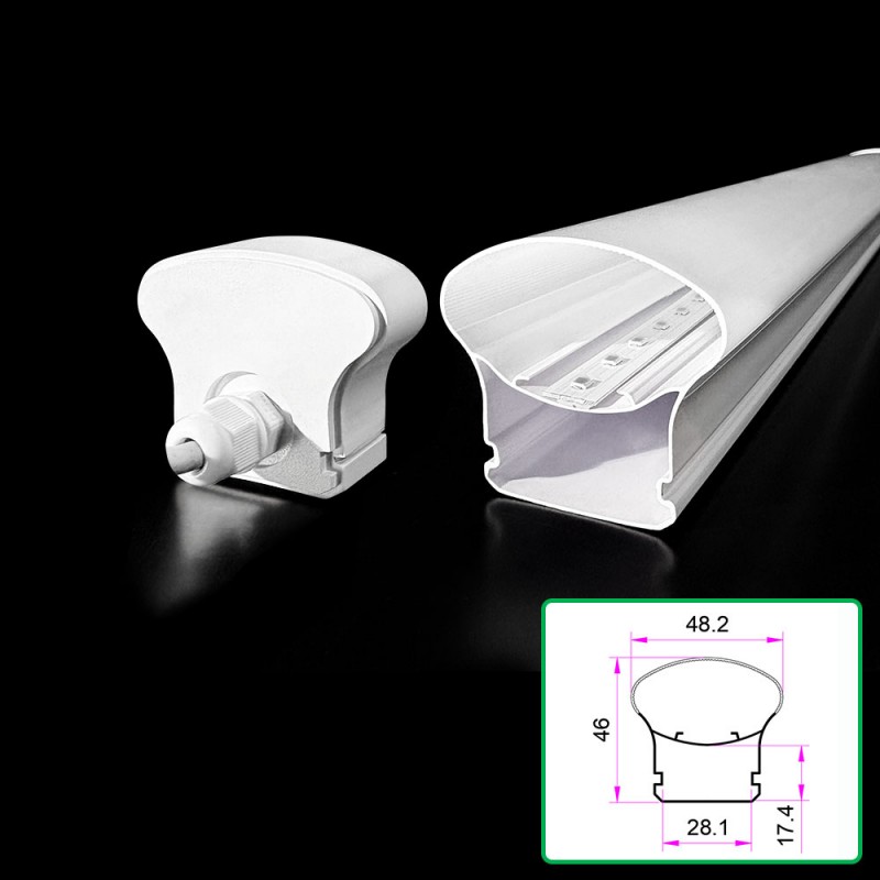 Abat-jour extrudé bicolore en polycarbonate